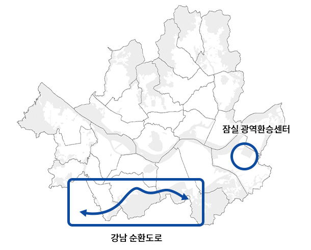 서울지도_강남순환도로/잠실 광역환승센터